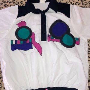 vintage color block shirt